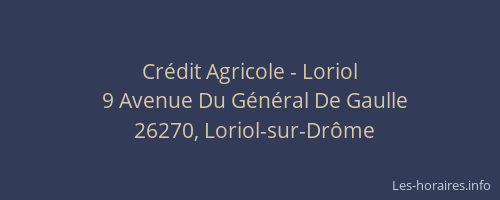 Crédit Agricole - Loriol