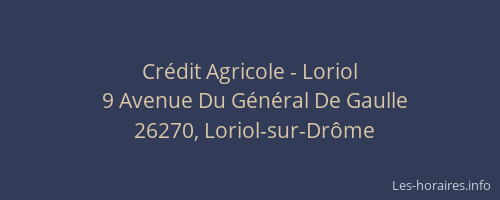 Cr&eacute;dit Agricole - Loriol