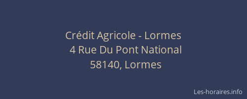 Crédit Agricole - Lormes