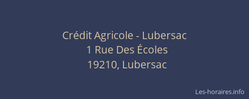 Crédit Agricole - Lubersac