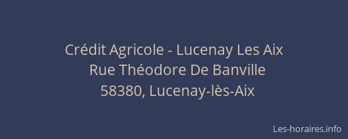 Cr&eacute;dit Agricole - Lucenay Les Aix