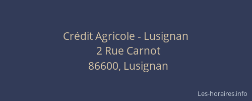 Crédit Agricole - Lusignan