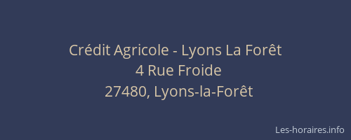Crédit Agricole - Lyons La Forêt