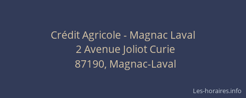 Crédit Agricole - Magnac Laval