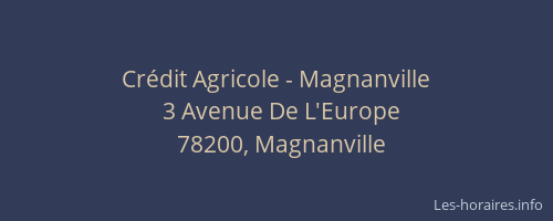 Crédit Agricole - Magnanville