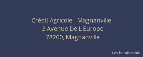 Cr&eacute;dit Agricole - Magnanville