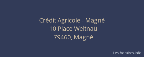 Cr&eacute;dit Agricole - Magn&eacute;