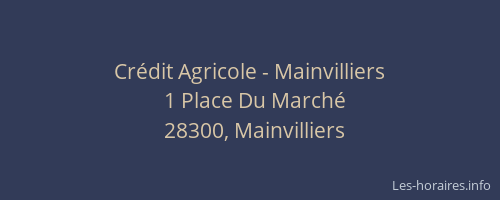 Cr&eacute;dit Agricole - Mainvilliers