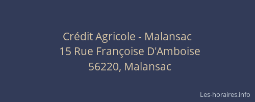 Crédit Agricole - Malansac