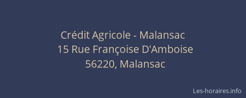 Cr&eacute;dit Agricole - Malansac