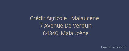 Crédit Agricole - Malaucène