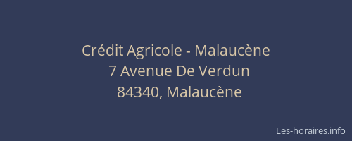 Cr&eacute;dit Agricole - Malauc&egrave;ne