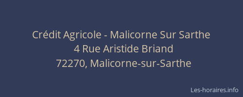 Crédit Agricole - Malicorne Sur Sarthe