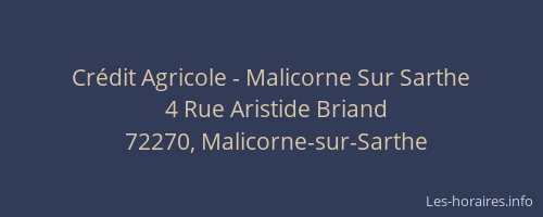 Cr&eacute;dit Agricole - Malicorne Sur Sarthe