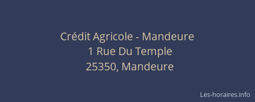 Cr&eacute;dit Agricole - Mandeure