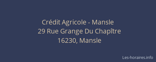Crédit Agricole - Mansle