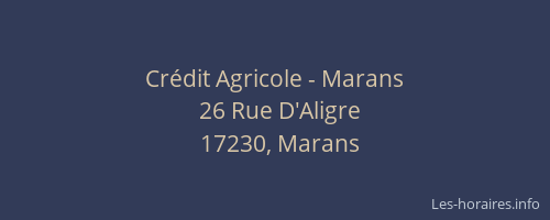 Cr&eacute;dit Agricole - Marans