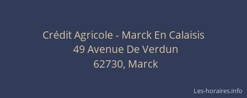 Crédit Agricole - Marck En Calaisis