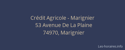 Cr&eacute;dit Agricole - Marignier