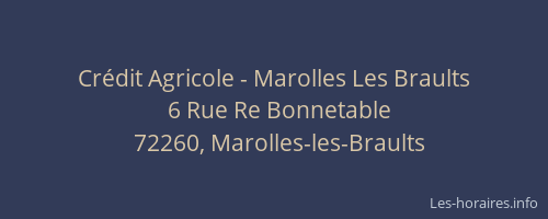 Crédit Agricole - Marolles Les Braults