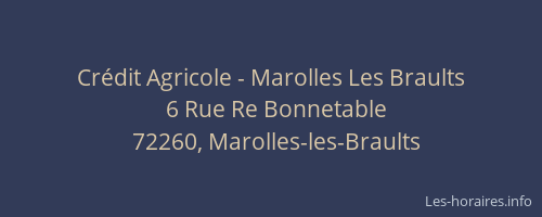 Cr&eacute;dit Agricole - Marolles Les Braults