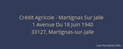 Cr&eacute;dit Agricole - Martignas Sur Jalle