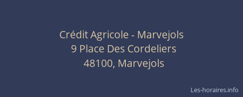 Cr&eacute;dit Agricole - Marvejols