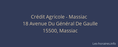 Crédit Agricole - Massiac