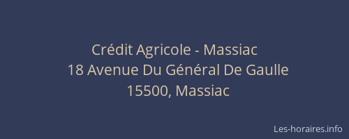 Cr&eacute;dit Agricole - Massiac