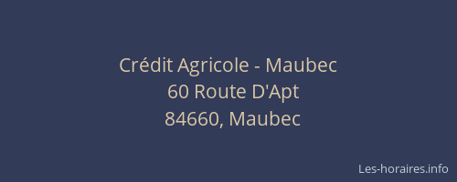 Cr&eacute;dit Agricole - Maubec
