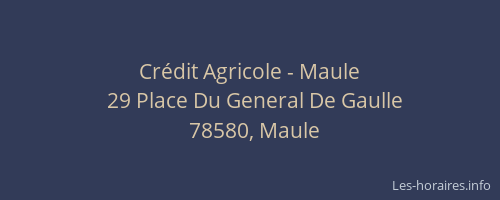Cr&eacute;dit Agricole - Maule