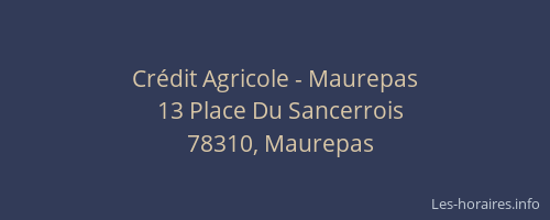 Cr&eacute;dit Agricole - Maurepas