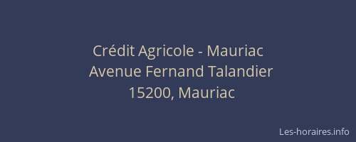 Cr&eacute;dit Agricole - Mauriac
