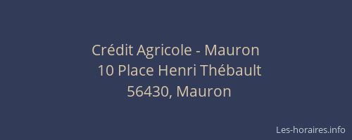 Cr&eacute;dit Agricole - Mauron