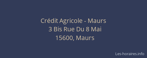Crédit Agricole - Maurs