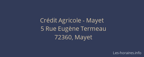 Crédit Agricole - Mayet