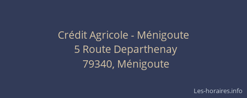 Crédit Agricole - Ménigoute
