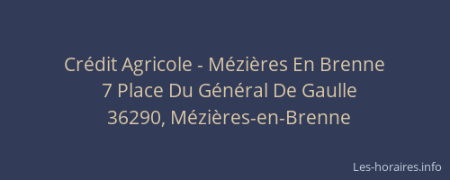 Crédit Agricole - Mézières En Brenne