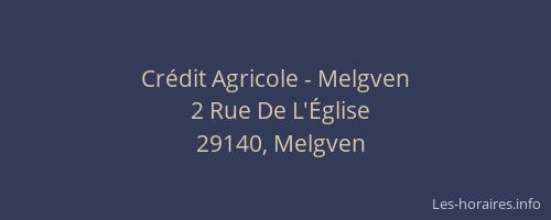 Crédit Agricole - Melgven