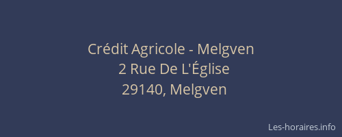 Cr&eacute;dit Agricole - Melgven