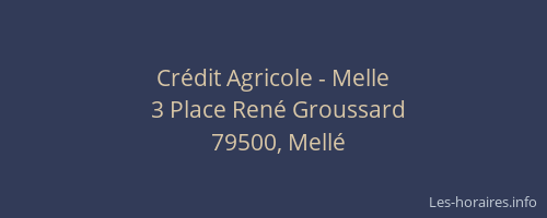 Cr&eacute;dit Agricole - Melle