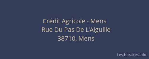 Cr&eacute;dit Agricole - Mens