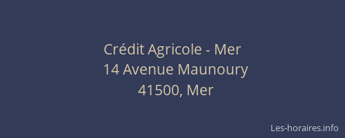 Cr&eacute;dit Agricole - Mer