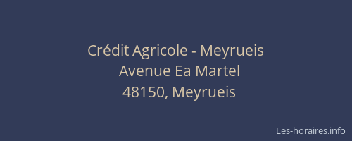 Crédit Agricole - Meyrueis