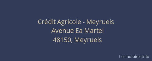 Cr&eacute;dit Agricole - Meyrueis