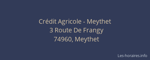 Crédit Agricole - Meythet