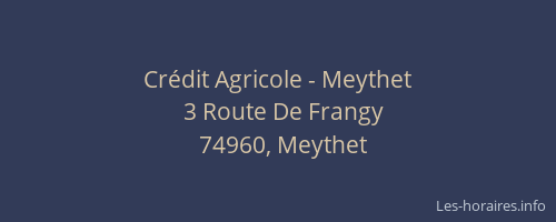 Cr&eacute;dit Agricole - Meythet