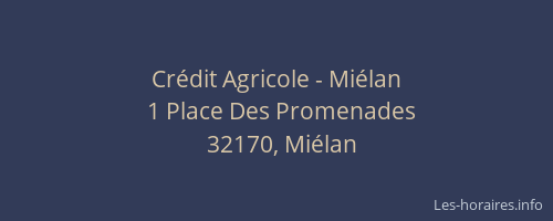 Crédit Agricole - Miélan