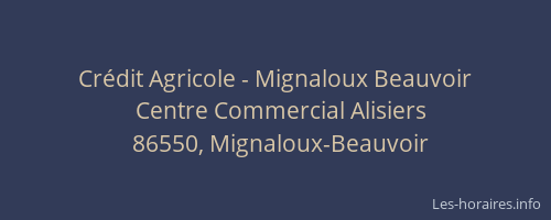 Crédit Agricole - Mignaloux Beauvoir