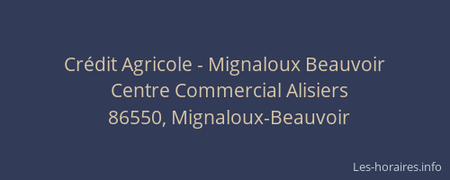 Cr&eacute;dit Agricole - Mignaloux Beauvoir